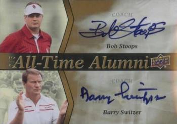 2011 Upper Deck University of Oklahoma - All-Time Alumni Duos Autographs #ATAD-BB Barry Switzer / Bob Stoops Front