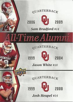 2011 Upper Deck University of Oklahoma - All-Time Alumni Trios #ATAT-BWH Sam Bradford / Jason White / Josh Heupel Front