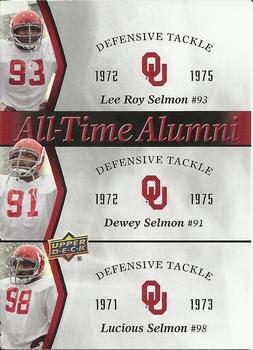 2011 Upper Deck University of Oklahoma - All-Time Alumni Trios #ATAT-SSS Lee Roy Selmon / Dewey Selmon / Lucious Selmon Front