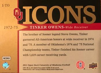 2011 Upper Deck University of Oklahoma - Icons #I-TO Tinker Owens Back