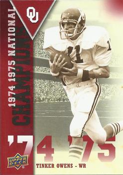 2011 Upper Deck University of Oklahoma - National Champions #NC-TO Tinker Owens Front