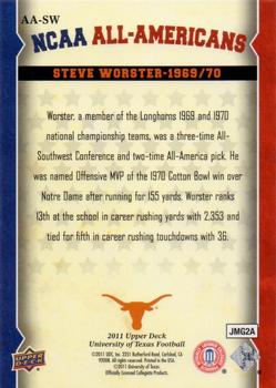 2011 Upper Deck University of Texas - All-Americans #AA-SW Steve Worster Back