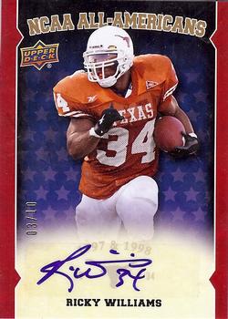 2011 Upper Deck University of Texas - All-Americans Autographs #AA-WI Ricky Williams Front