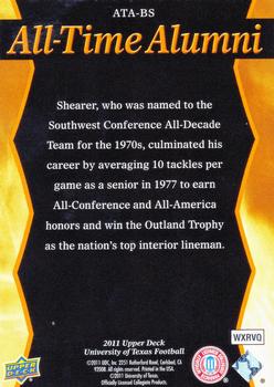 2011 Upper Deck University of Texas - All-Time Alumni #ATA-BS Brad Shearer Back
