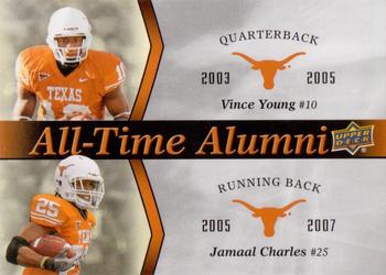 2011 Upper Deck University of Texas - All-Time Alumni Duos #ATAD-YC Vince Young / Jamaal Charles Front