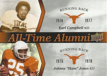 2011 Upper Deck University of Texas - All-Time Alumni Duos #ATAD-CJ Earl Campbell / Johnny 