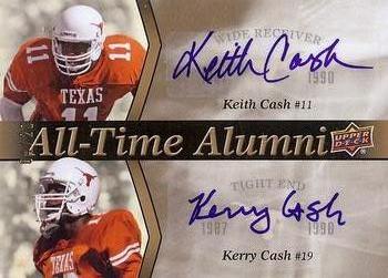 2011 Upper Deck University of Texas - All-Time Alumni Duos Autographs #ATAD-CC Kerry Cash / Keith Cash Front
