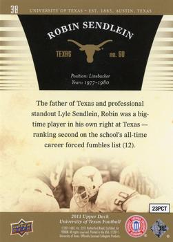 2011 Upper Deck University of Texas - Gold #38 Robin Sendlein Back
