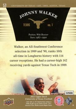 2011 Upper Deck University of Texas - Gold #53 Johnny Walker Back