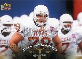 2011 Upper Deck University of Texas - Gold #56 Blake Brockermeyer Front