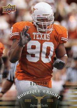 2011 Upper Deck University of Texas - Gold #75 Rodrique Wright Front
