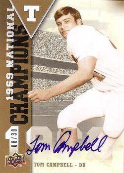 2011 Upper Deck University of Texas - National Champions Autographs #NC-TC Tom Campbell Front