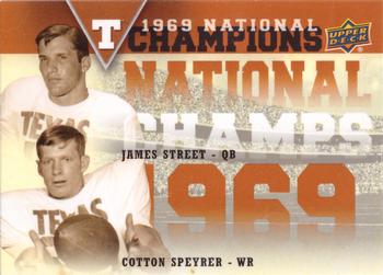 2011 Upper Deck University of Texas - National Champions Duos #NCD-SS James Street / Cotton Speyrer Front