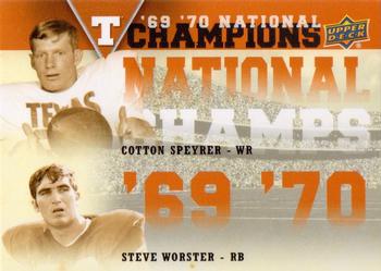 2011 Upper Deck University of Texas - National Champions Duos #NCD-SW Cotton Speyrer / Steve Worster Front