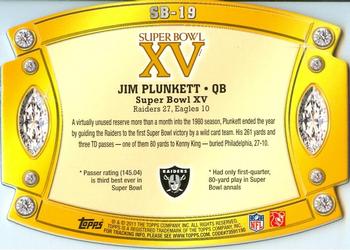 2011 Topps - Super Bowl Legends Giveaway Die Cut #SB-19 Jim Plunkett Back
