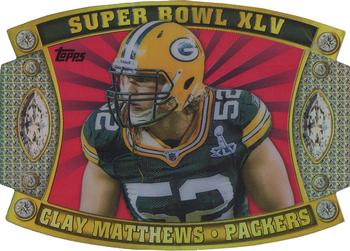 2011 Topps - Super Bowl Legends Giveaway Die Cut #SB-37 Clay Matthews Front