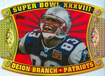 2011 Topps - Super Bowl Legends Giveaway Die Cut #SB-50 Deion Branch Front