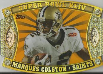 2011 Topps - Super Bowl Legends Giveaway Die Cut Gold #SB-39 Marques Colston Front
