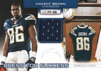 2011 Panini Rookies & Stars - Dress for Success Jerseys #35 Vincent Brown Front