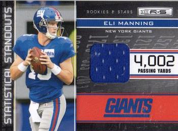 2011 Panini Rookies & Stars - Statistical Standouts Materials #5 Eli Manning Front