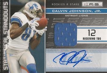2011 Panini Rookies & Stars - Statistical Standouts Materials Autographs #21 Calvin Johnson Front