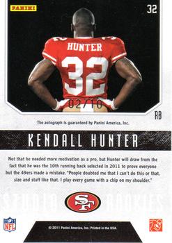 2011 Panini Rookies & Stars - Studio Rookies Autographs #32 Kendall Hunter Back