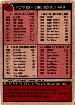 1977 Topps Mexican #202 Baltimore Colts Back