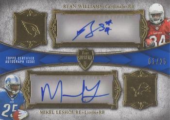 2011 Topps Supreme - Dual Autographs #SDA-WL Ryan Williams / Mikel Leshoure Front