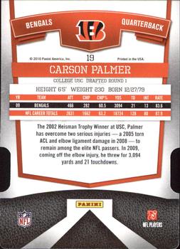 2010 Donruss Elite - Aspirations #19 Carson Palmer Back