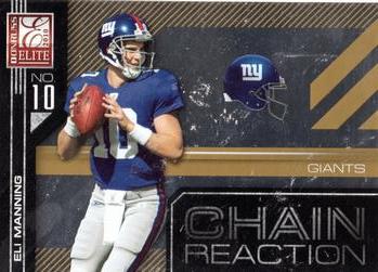 2010 Donruss Elite - Chain Reaction Gold #13 Eli Manning  Front