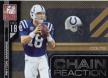 2010 Donruss Elite - Chain Reaction Gold #17 Peyton Manning  Front