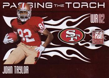 2010 Donruss Elite - Passing the Torch Red #9 John Taylor / Michael Crabtree  Front