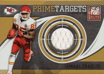 2010 Donruss Elite - Prime Targets Jerseys #9 Jamaal Charles  Front