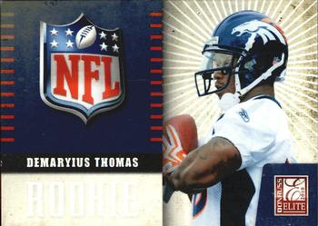 2010 Donruss Elite - Rookie NFL Shield #9 Demaryius Thomas  Front