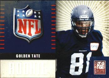 2010 Donruss Elite - Rookie NFL Shield #16 Golden Tate  Front