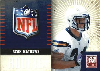 2010 Donruss Elite - Rookie NFL Shield #31 Ryan Mathews  Front