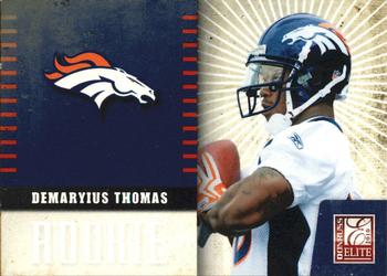 2010 Donruss Elite - Rookie NFL Team Logo #9 Demaryius Thomas  Front