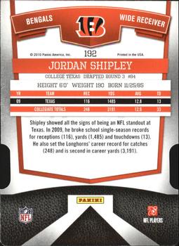 2010 Donruss Elite - Status #192 Jordan Shipley Back