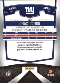 2010 Donruss Elite - Turn of the Century Autographs #140 Chad Jones Back