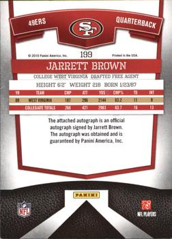 2010 Donruss Elite - Turn of the Century Autographs #199 Jarrett Brown Back