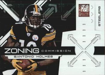 2010 Donruss Elite - Zoning Commission Black #15 Santonio Holmes  Front