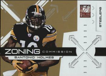 2010 Donruss Elite - Zoning Commission Gold #15 Santonio Holmes  Front