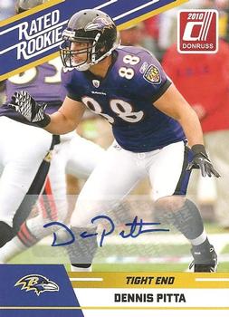 2010 Donruss Rated Rookies - Autographs #28 Dennis Pitta  Front