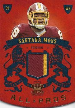 2010 Panini Crown Royale - All Pros Materials Prime #17 Santana Moss Front