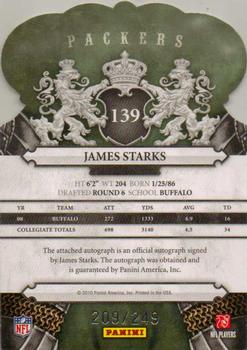 2010 Panini Crown Royale - Autographs #139 James Starks Back