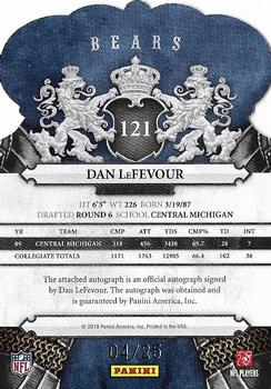 2010 Panini Crown Royale - Autographs #121 Dan LeFevour Back