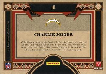 2010 Panini Crown Royale - Living Legends #4 Charlie Joiner  Back