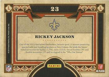 2010 Panini Crown Royale - Living Legends #23 Rickey Jackson  Back