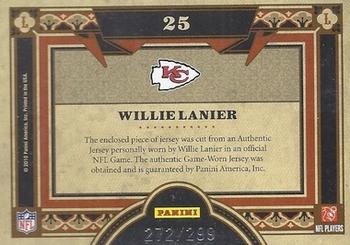 2010 Panini Crown Royale - Living Legends Materials #25 Willie Lanier Back