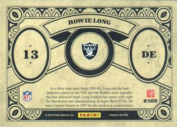 2010 Panini Crown Royale - Majestic #13 Howie Long  Back